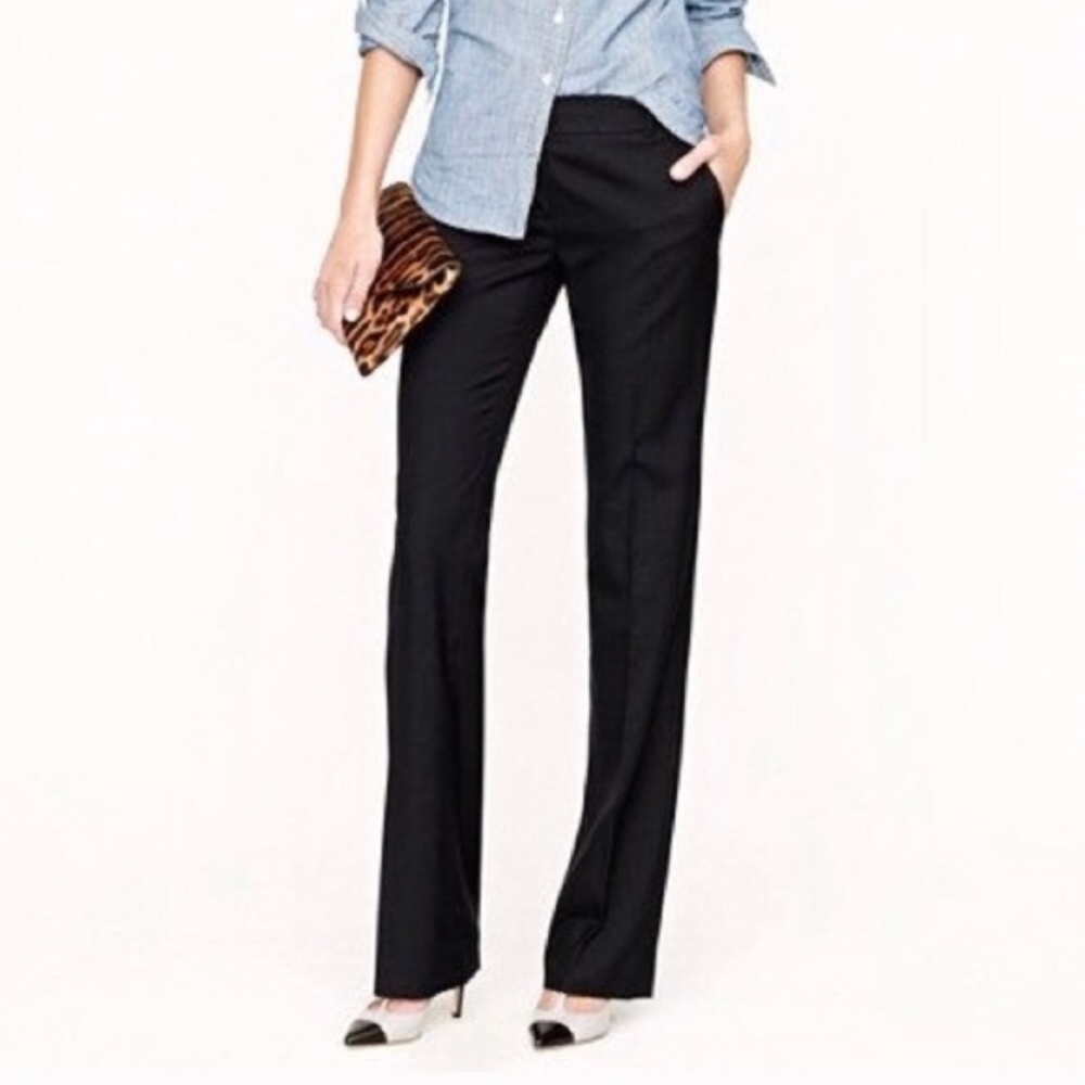 J Crew City-fit classic trouser black size 2 - Picture 1 of 4